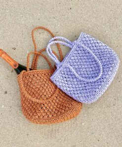 Túi Vuông Handmade QYMI – Móc Tay Sợi Dẹp, Dáng Cứng Cáp, Hai Màu Nổi Bật